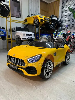 Yellow Mercedes-Benz Electric Children Car With Remote Control Age 1-7