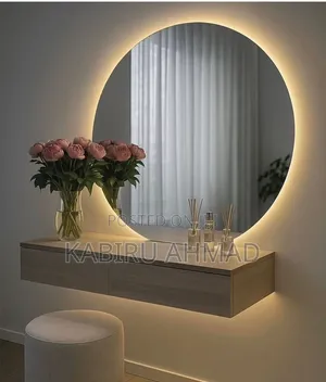 Console Table and Chairs With Mirror