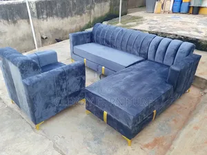 Exquisite Gray Color L Shape Sofas and a Single Seater