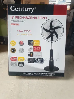 Century Rechargeable Standing Fan "18" Inches