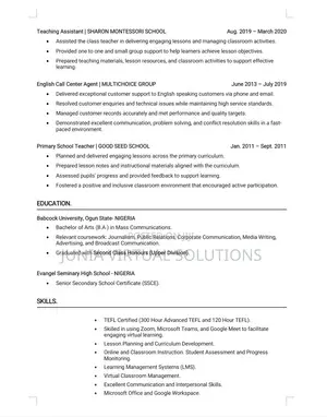 Tefl Certified Tutor