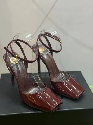 Luxury YSL Wine Peep Toe Heels