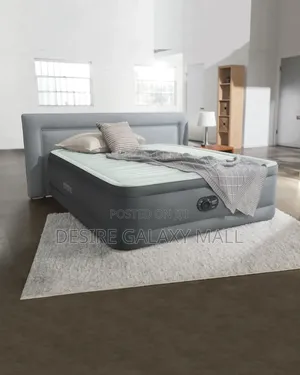 Intex Inflatable Ultra Plush Air Mattress With Headboard