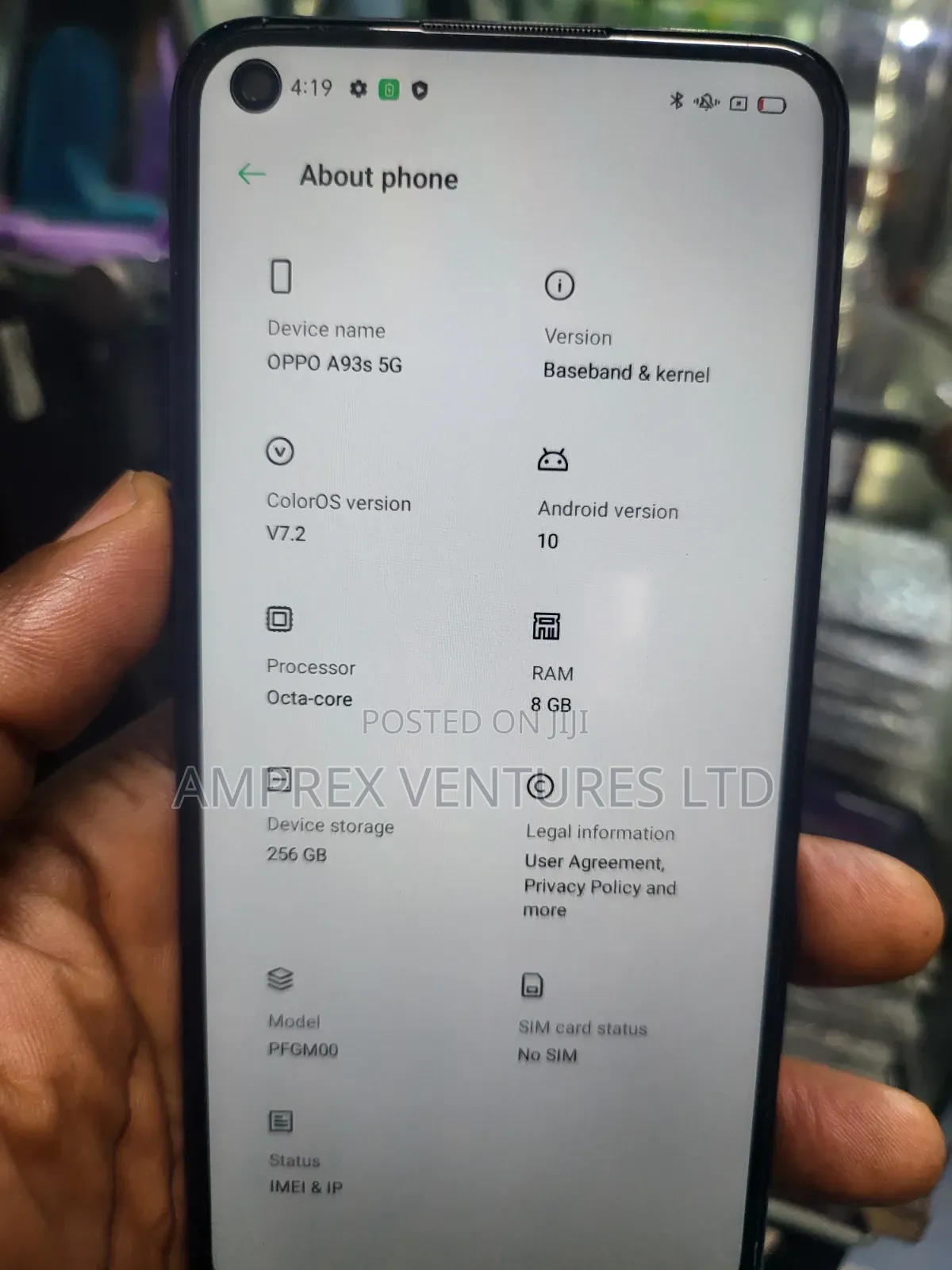 Oppo A93S 5G 256 GB Black