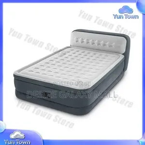 Intex Inflatable Ultra Plush Air Mattress With Headboard