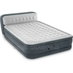 Intex Inflatable Ultra Plush Air Mattress With Headboard