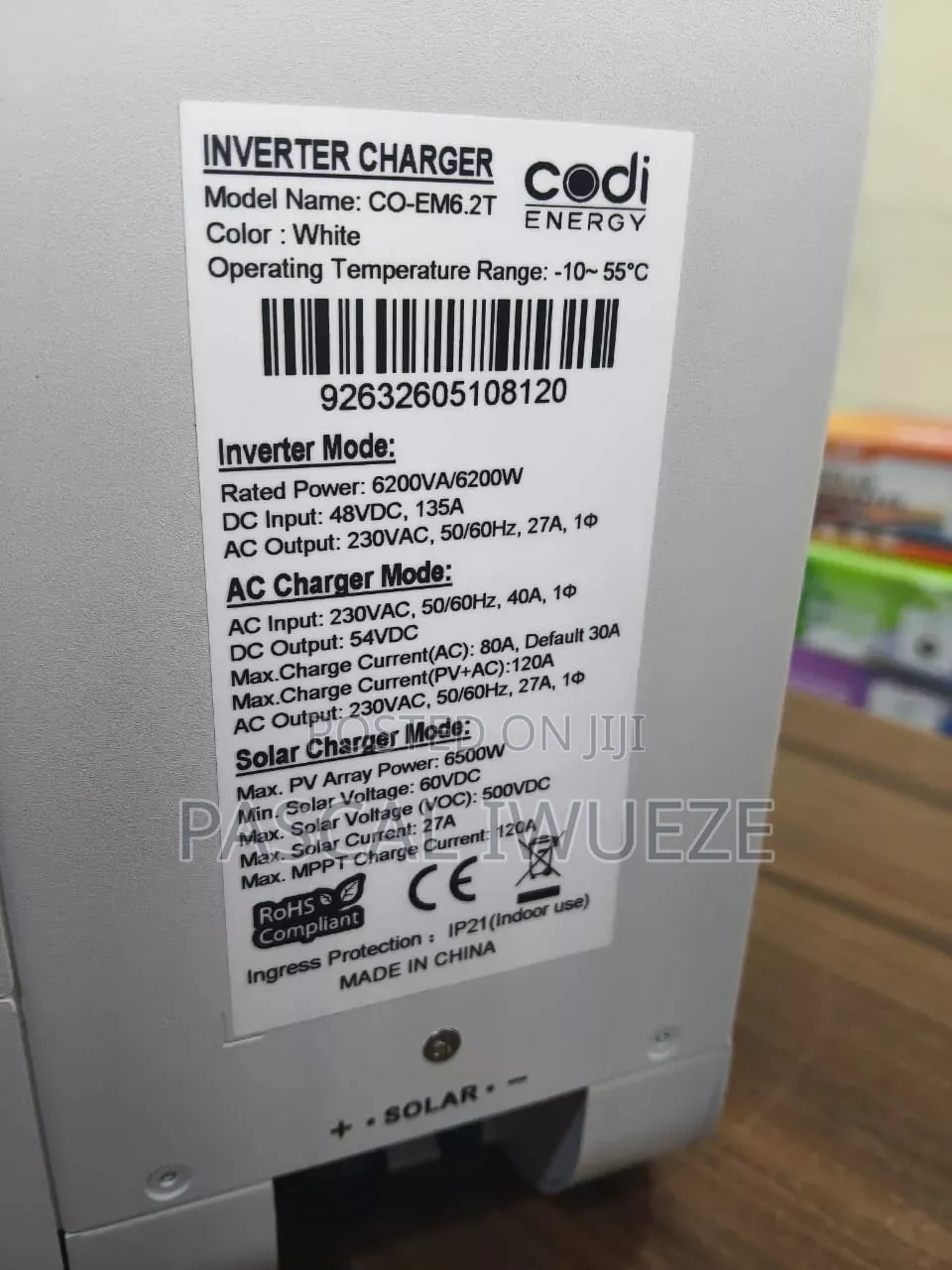 Codi Inveters 6.2kwh