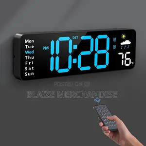 Large-Font Rectangular LED Digital Alarm Clock