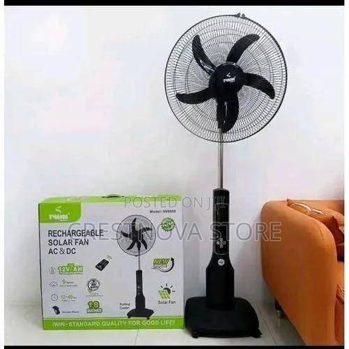 IWIN ENERGY 18 Inches Rechargeable Solar Standing Fan AC/DC