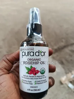PURA d'OR ORGANIC Rosehip Seed Oil Pure Cold-Pressed for Face, 4oz