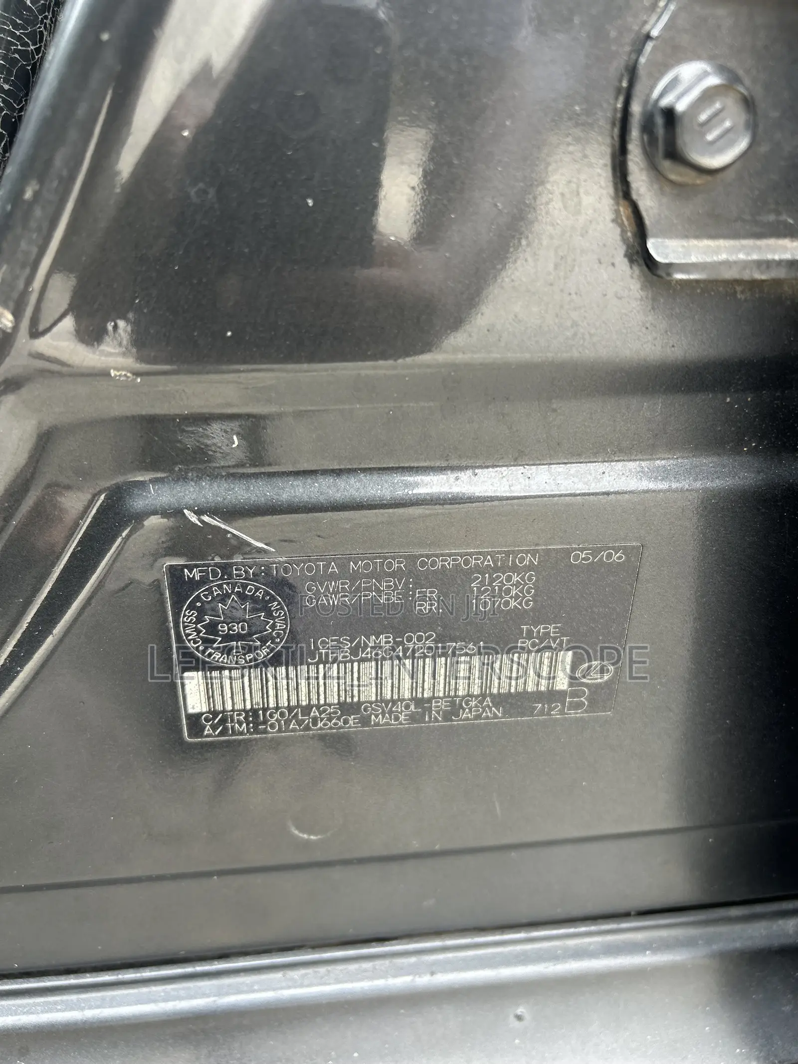 Lexus ES 350 2007 Gray