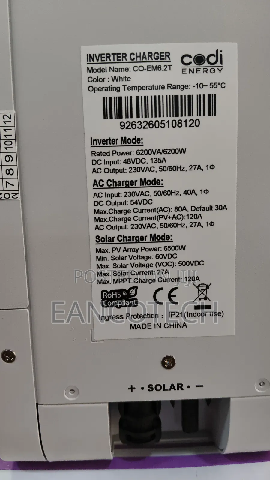 Codi 6.2KW 48V Transformerless Solar Inverter
