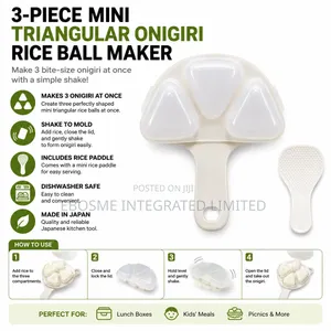 3-Piece Mini Triangular Onigiri Rice Ball Maker With Paddle
