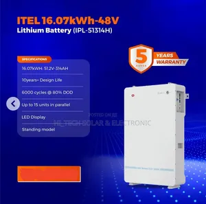 16kwh ITEL Lithium Batt + 12kva ITEL Hybrid Inverter - Much Available