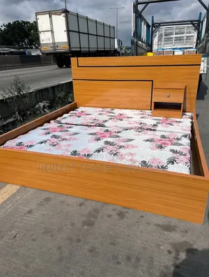Low-Profile Wooden Platform Bed Frame