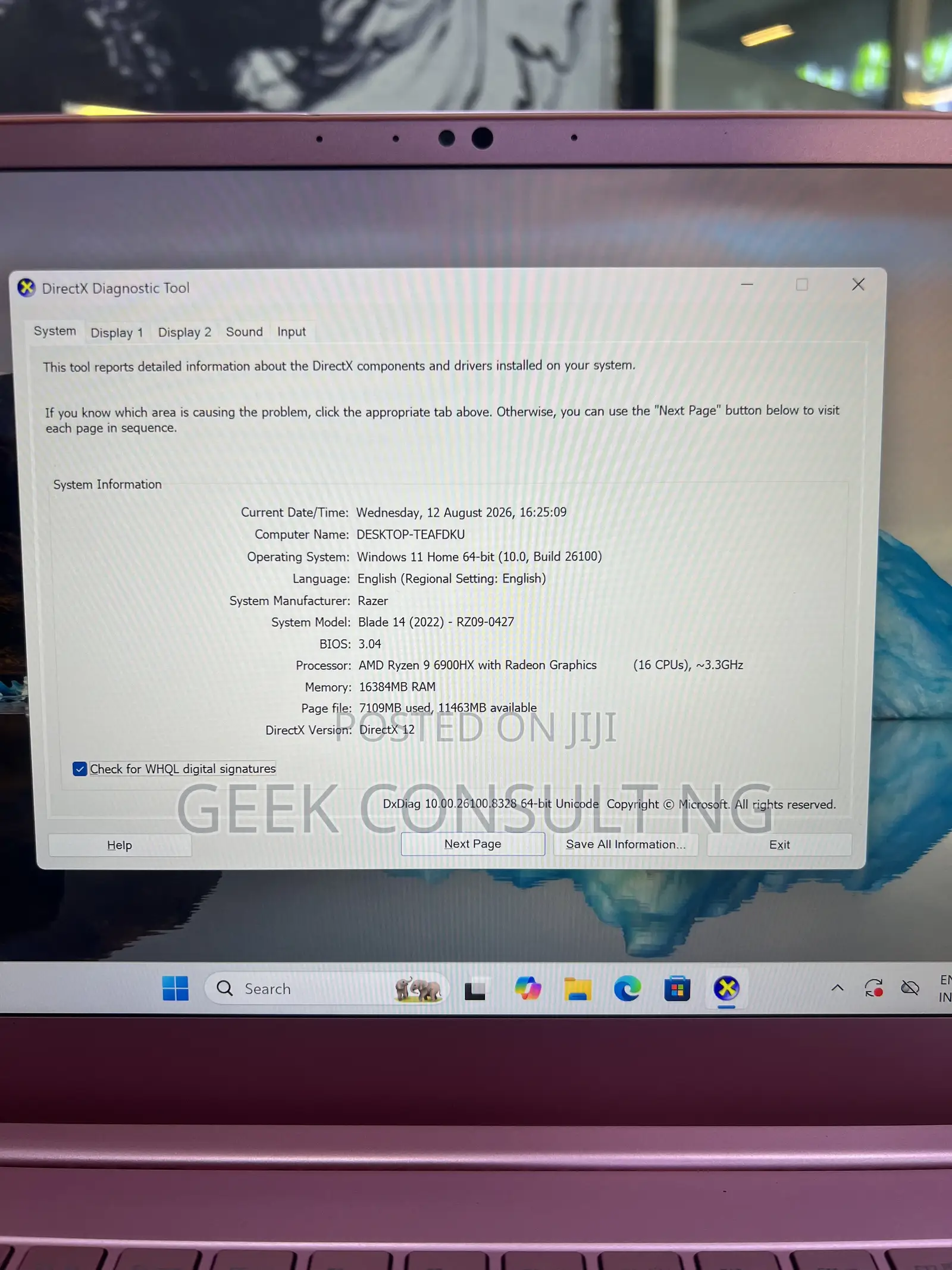 Laptop Razer Blade Advanced 16GB AMD Ryzen 9 SSD 1T