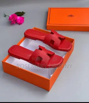 Premium Luxury Hermes Leather Slippers