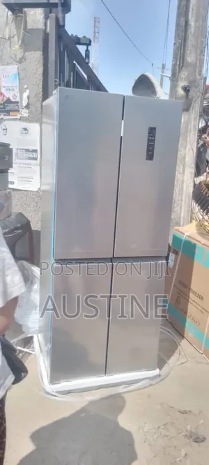 Brand New Hisense Side-Side Refrigerator>465litter>4doors>silver Color
