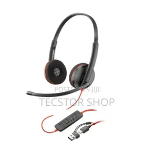 Poly Blackwire 3220 Stereo USB-C Headset +USB-C/A Adapter