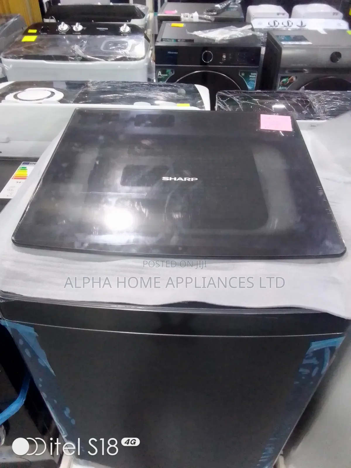 Sharp Automatic Top Load Washing Machine 12KG Dark Silver Colour