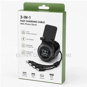 3-in-1 Fast Charging Cable Phone Holder