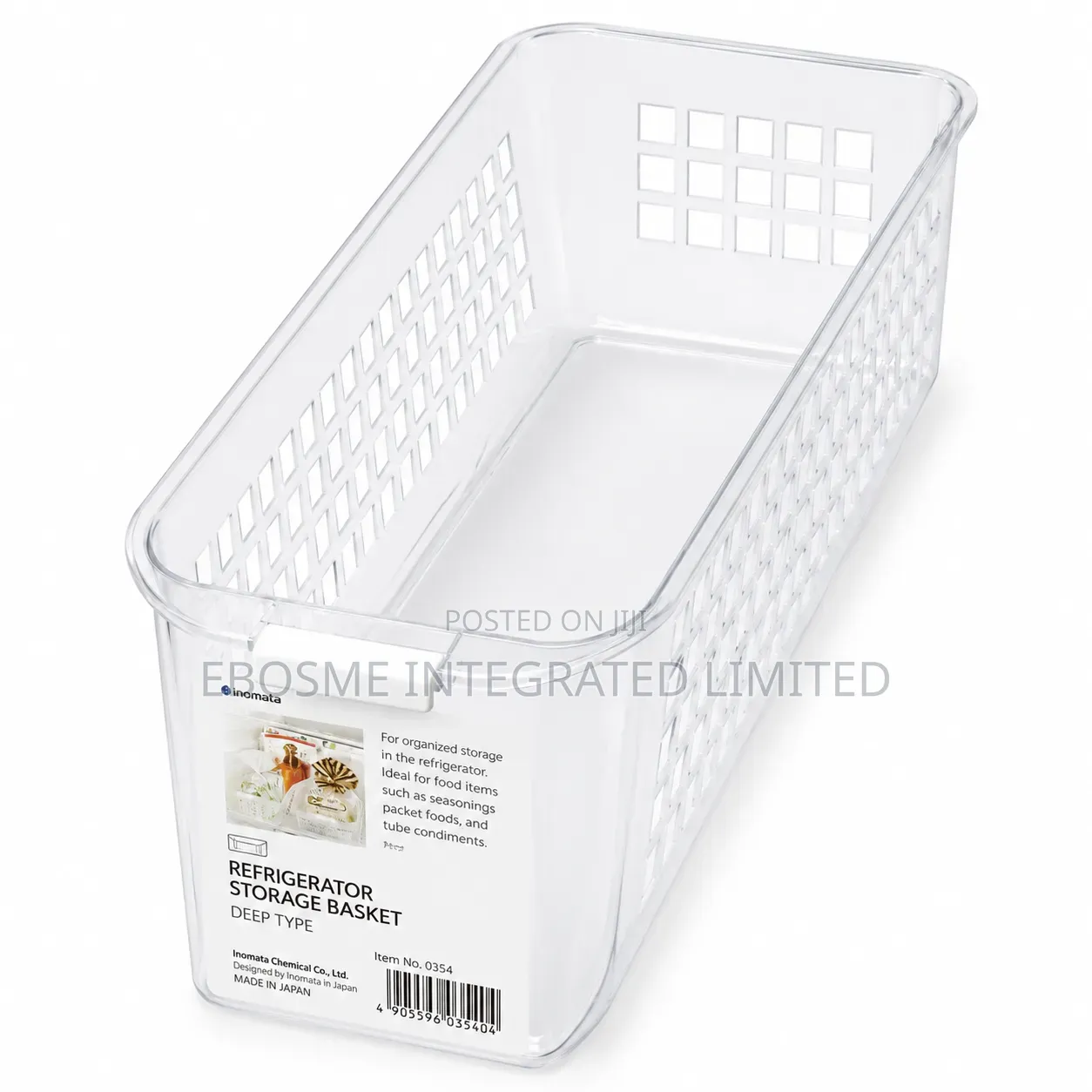 Inomata Deep Refrigerator Storage Organizer Basket