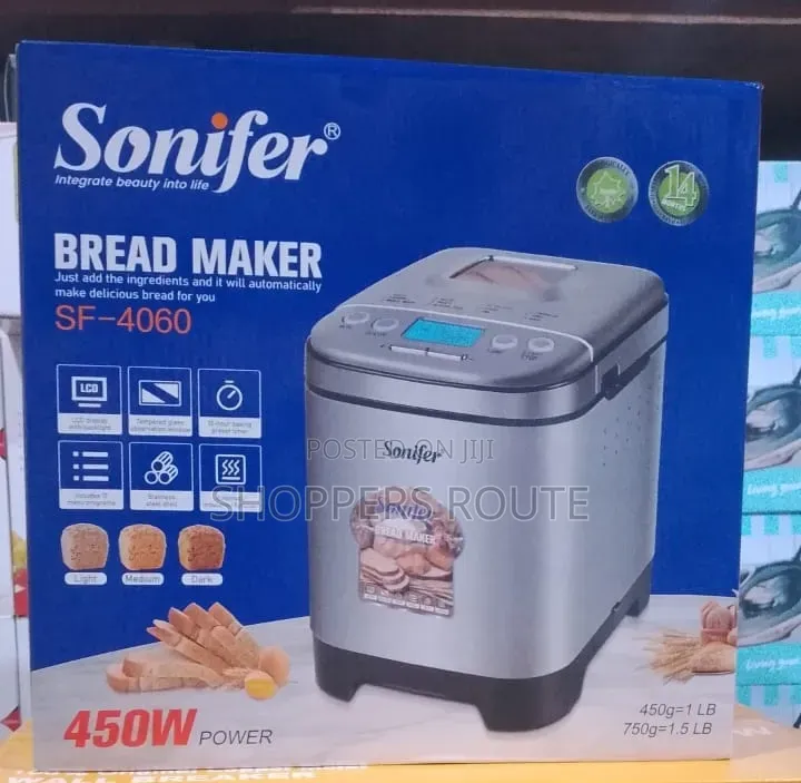 Sonifer SF-4060 Automatic Bread Maker 450W – 14-Program Bread Baking
