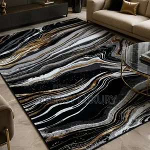 5x7fts Black,gold and Grey Turkish Center Rug
