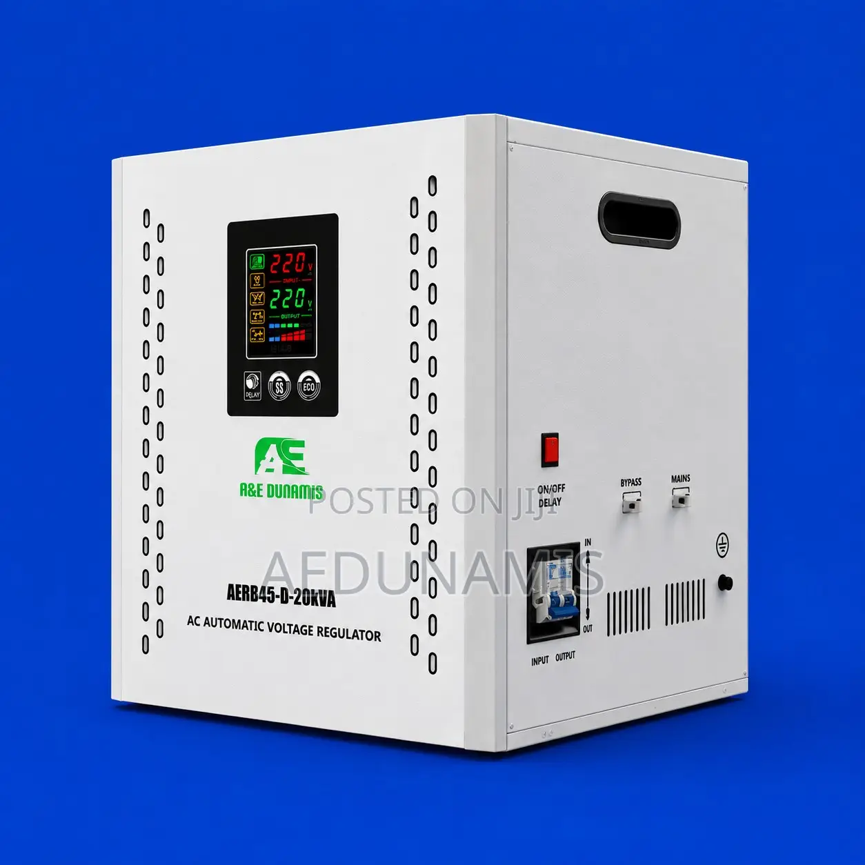 A E Dunamis 20KVA Relay Voltage Stabilizer Desktop (45v-270v)