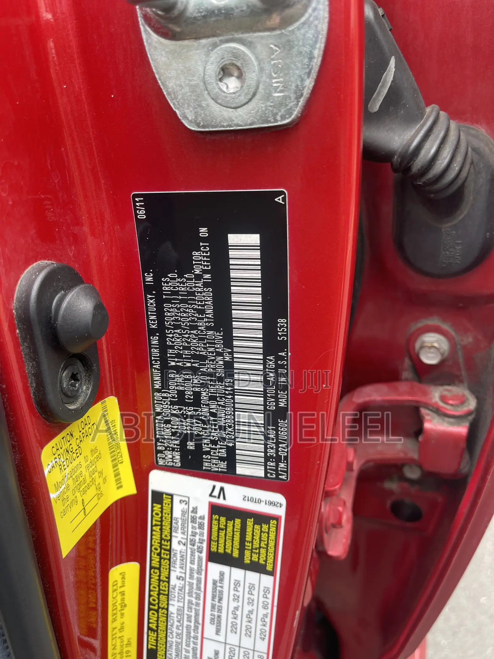 Toyota Venza 2012 Red