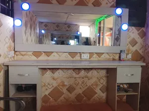 Salon Mirror and Shelf