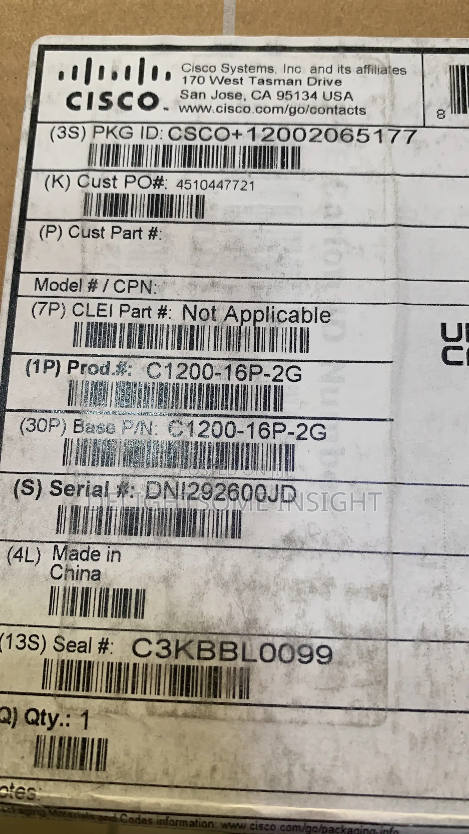 Cisco C1200-16p-2g * Product / Model: C1200-16p-2g *
