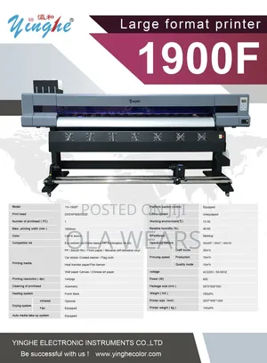 Yinghe 6ft 1900f Xp600 Large Format Printer