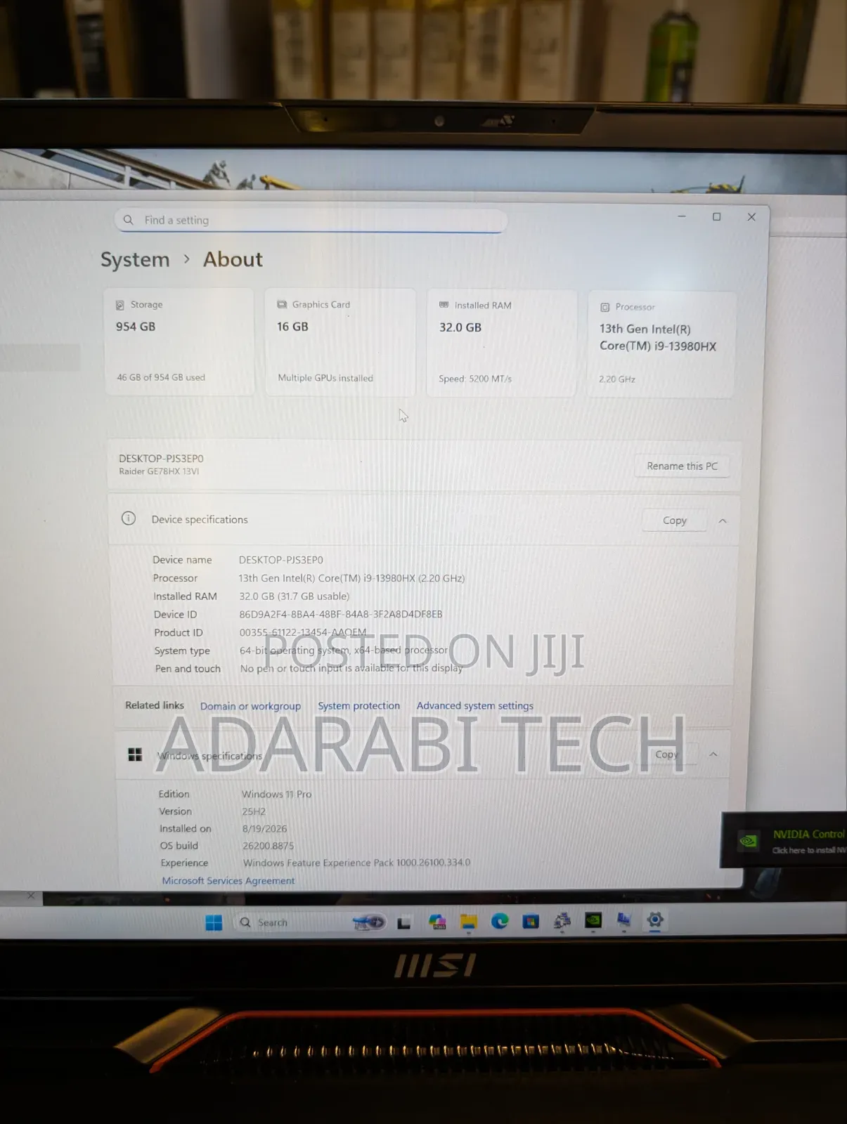Laptop MSI Raider GE78HX 32GB Intel Core i9 SSD 1T