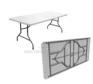 6ft Folding Plastic Table – Portable Heavy Duty Table