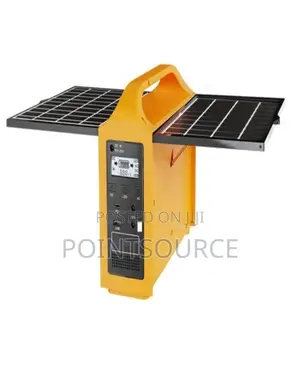 100W Portable Power Station With Inbuilt Solar Panel, LED Light,