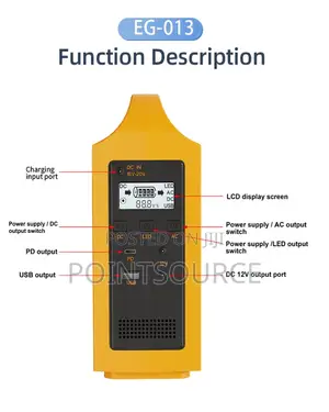 100W Portable Power Station With Inbuilt Solar Panel, LED Light,