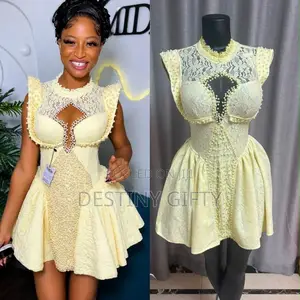 Elegant Pearl Beaded Party Dress – Red, Pink, White Yellow 