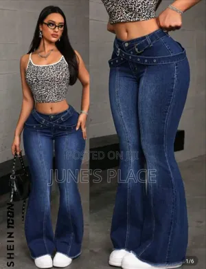 Cross Over Belt Denim Raw Jem Boot Cut Jeans