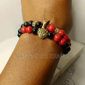 Black and Red Beaded Bracelets