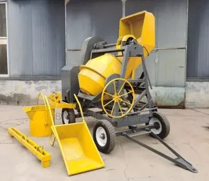 Featured Shows a Self-Loading Hoist Concrete Mixer System (Model CM500