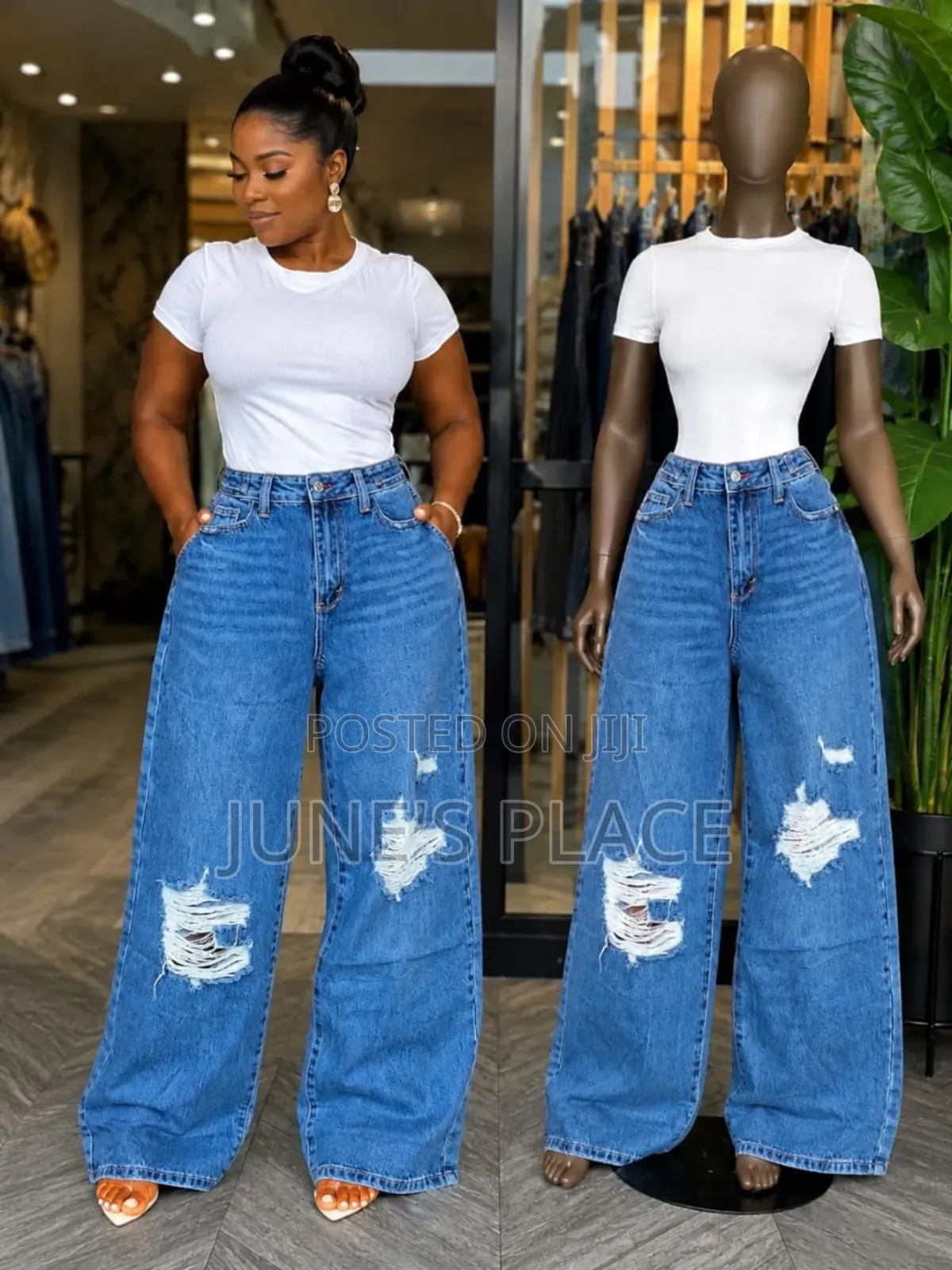 Distressed Baggy Denim