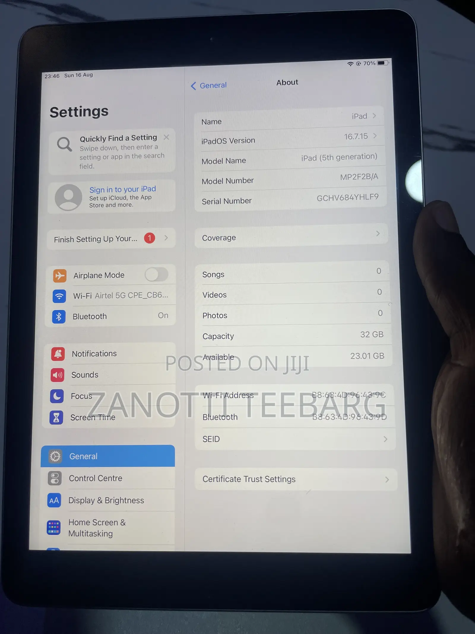 Apple iPad Air 32 GB Silver