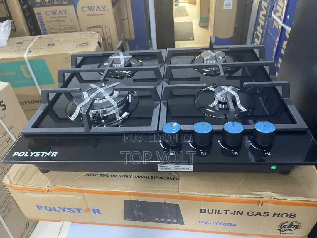 Polystar 4-Burner Gas Hob for Kitchen
