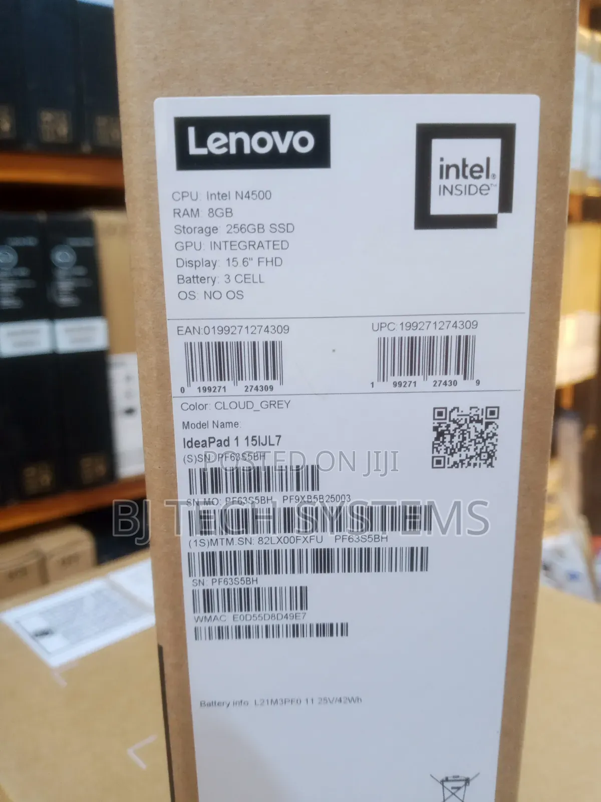 New Laptop Lenovo IdeaPad 1 8GB Intel Celeron SSD 256GB