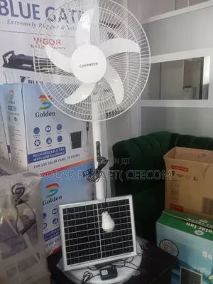 16" Solar/Rechargeable Fan