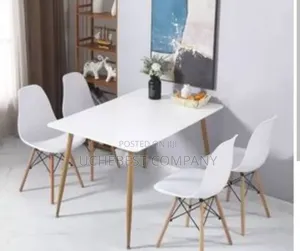 Wooden Legs Dinning Table by 4 Available