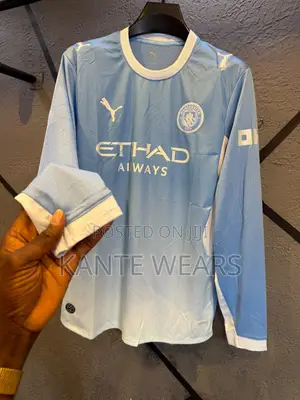 Manchester City Home Jerseys 26/27 Player Version Longsleeve