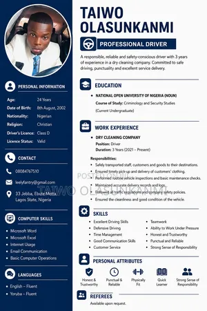 Application for Driver Job