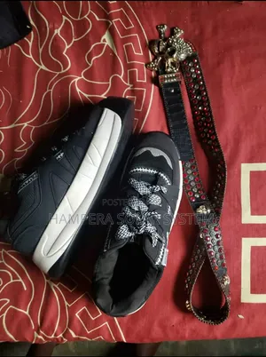 Belt and Sneakers